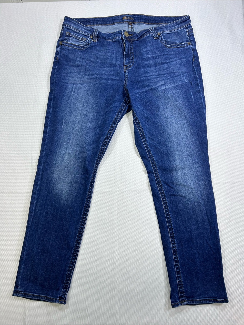 Kut From The Kloth Women’s 18W Dark Wash Stretch Straight Leg Jeans